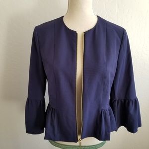 Michael Kors Quarter Bell Sleeve Peplum Jacket